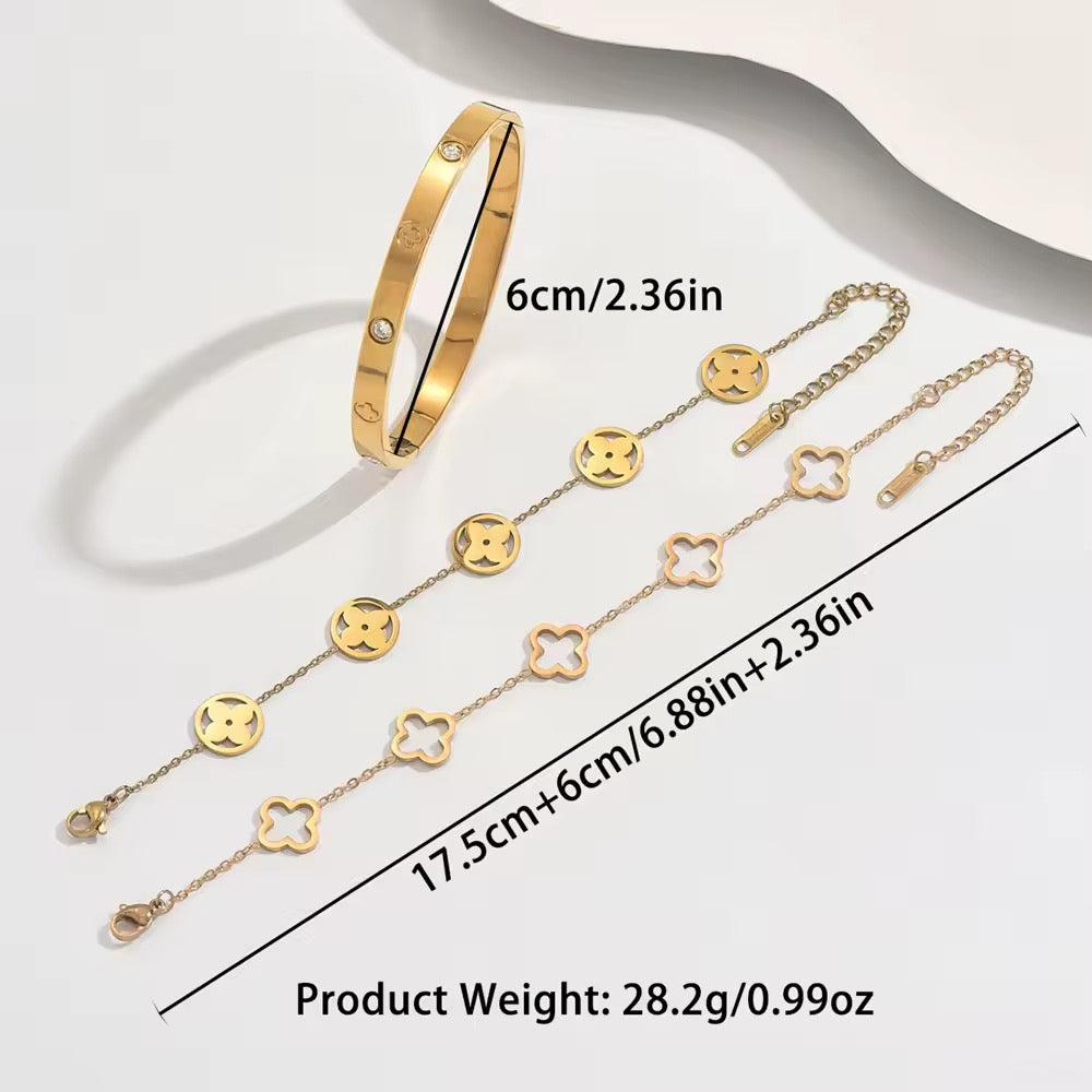 Luxe bangle charm set